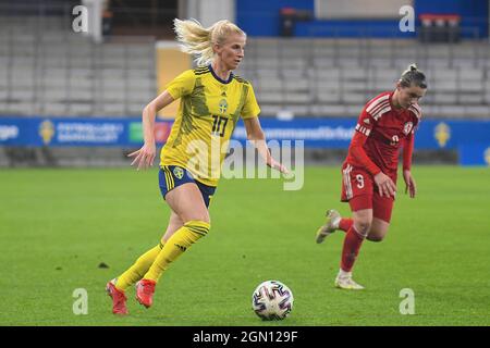 Göteborg, Schweden. September 2021. Sofia Jakobsson (10 Schweden) während des WM-Qulifationsspiels 2021 am 21. September 2021 zwischen Schweden und Georgien im Gamla Ullevi in Göteborg, Schweden Quelle: SPP Sport Press Foto. /Alamy Live News Stockfoto