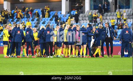 Göteborg, Schweden. September 2021. Schweden nach dem WM 2021-Qulifationsspiel am 21. September 2021 zwischen Schweden und Georgien im Gamla Ullevi in Göteborg, Schweden Quelle: SPP Sport Press Foto. /Alamy Live News Stockfoto