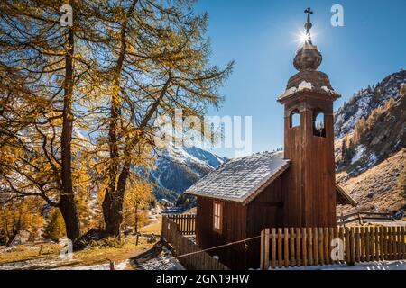 Herz Jesu Kapelle auf der Jörgnalm im Ködnitztal, Kals am Großglockner, Osttirol, Tirol, Österreich Stockfoto