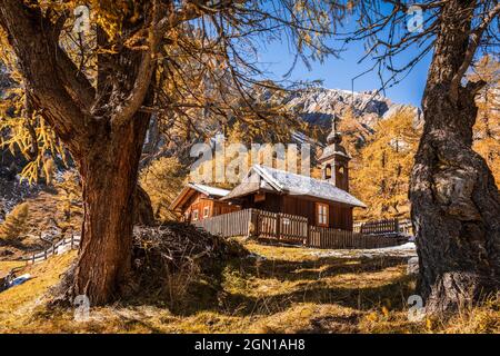 Herz Jesu Kapelle auf der Jörgnalm im Ködnitztal, Kals am Großglockner, Osttirol, Tirol, Österreich Stockfoto