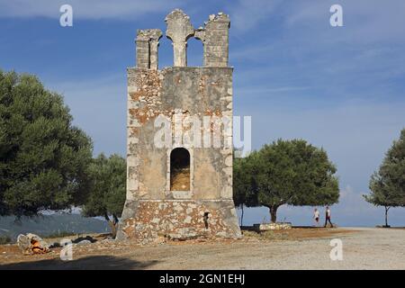 Makris Gialos Beach in Lassi, Kefalonia Island, Ionische Inseln, Griechenland, Kefalonia Island, Ionische Inseln, Griechenland Stockfoto