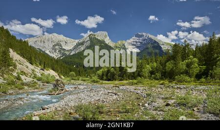 Bettelkarspitze, Schaufelspitze, Sonnjoch, Rissbach, Risstal, Karwendel, Tirol, Österreich Stockfoto