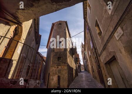 Spaziergang durch Castel del Piano, Toskana, Italien, Europa Stockfoto