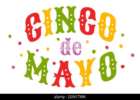 Vektorposter für Cinco de Mayo. Cinco de Mayo Festival. Vektortypografie für das Cinco de Mayo Festival. Stock Vektor