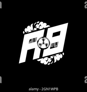 Ab Initial eSport Monogramm mit Shape und Smoke Style Template Vektor Stock Vektor