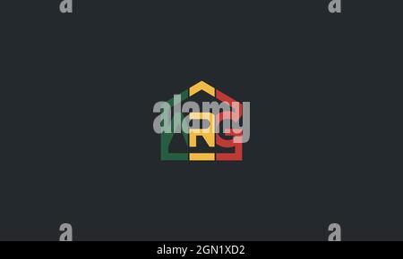 BUCHSTABEN ARG REAL ESTATE LOGO DESIGN ZUR ILLUSTRATION VERWENDEN Stock Vektor