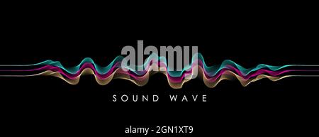 Vektorhintergrund mit abstrakter Farbmischung Welle Stock Vektor