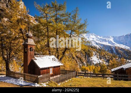 Herz Jesu Kapelle auf der Jörgnalm im Ködnitztal, Kals am Großglockner, Osttirol, Tirol, Österreich Stockfoto