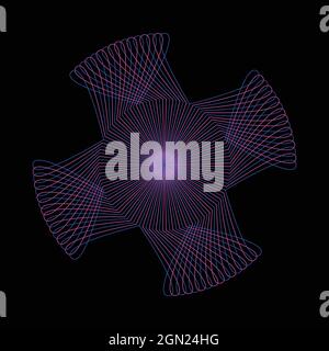 Kreatives Spirograph-Design. Modernes Spirograph-Design für Symbole, Wasserzeichen für Schecks, Zertifikate, Gutschein-Hintergrund Stock Vektor