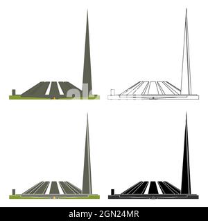 Tsitsernakaberd Armenischer Völkermord Memorial Complex Stock Vektor
