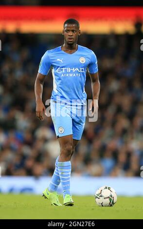 Etihad Stadium, Manchester, Großbritannien. September 2021. EFL Cup Football Manchester City versus Wycombe Wanderers; Mbete of Manchester City Kredit: Action Plus Sports/Alamy Live News Stockfoto