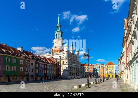 Posen Stadt historischen Straßen und alten Marktplatz Stockfoto