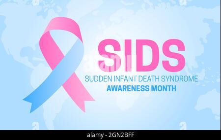 SIDS Sudden Infant Death Syndrome Awareness Month Hintergrund Illustration Stock Vektor