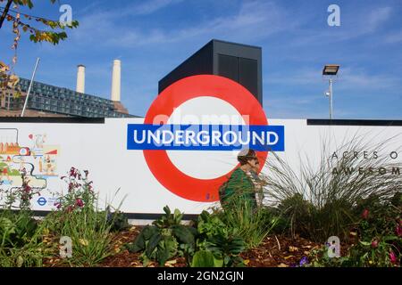 battersea Kraftwerk U-Bahn Station london england UK Nordlinie Stockfoto