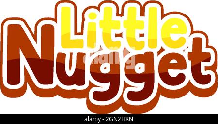 Little Nugget Logo Text Design Illustration Stock Vektor