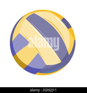 Volleyball. Sportausrüstung für Sportler. Isoliert auf weißem Hintergrund. Symbol, Symbol. Vektor Mit Farbenfrohen Illustrationen Stock Vektor