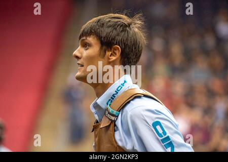 Newark, Usa. September 2021. Chase Dougherty während der Professional Bull Riders 2021 gesehen Entfesseln Sie das Beast-Event im Prudential Center in Newark. Kredit: SOPA Images Limited/Alamy Live Nachrichten Stockfoto