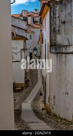 Straßen von Castelo de Vide, Alto Alentejo, Portugal. Stockfoto