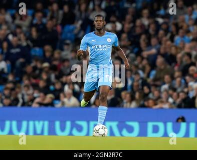 Manchester, Großbritannien. September 2021. Luke Mbete von Manchester City während des Carabao Cup-Spiels im Etihad Stadium, Manchester. Bildnachweis sollte lauten: Andrew Yates/Sportimage Kredit: Sportimage/Alamy Live News Stockfoto