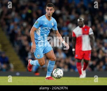 Manchester, Großbritannien. September 2021. Ferran Torres aus Manchester City während des Carabao Cup-Spiels im Etihad Stadium in Manchester. Bildnachweis sollte lauten: Andrew Yates/Sportimage Kredit: Sportimage/Alamy Live News Stockfoto