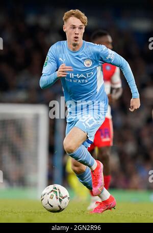 Manchester, Großbritannien. September 2021. Cole Palmer aus Manchester City während des Carabao Cup-Spiels im Etihad Stadium, Manchester. Bildnachweis sollte lauten: Andrew Yates/Sportimage Kredit: Sportimage/Alamy Live News Stockfoto