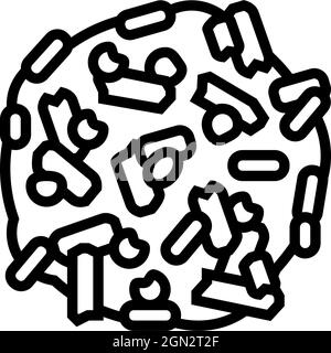 Holz Pellets Linie Symbol Vektor-Illustration Stock Vektor