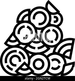 Abbildung des Symbols für die Brennholzlinie Stock Vektor