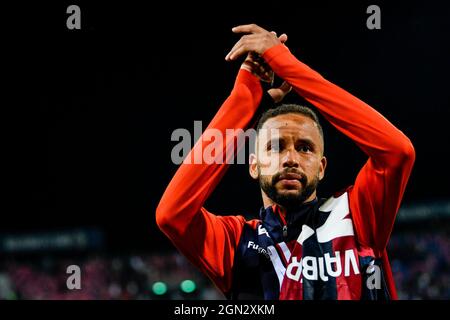 Bologna, Italien. September 2021. Hernani (Genua CFC) während Bologna FC vs Genua CFC, italienische Fußballserie Ein Spiel in Bologna, Italien, September 21 2021 Quelle: Independent Photo Agency/Alamy Live News Stockfoto