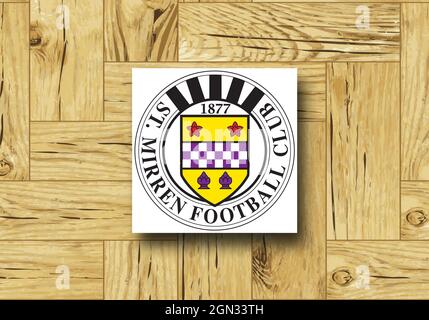 Wappen St. Mirren F.C., City of Paisley, Fußballverein aus Schottland Stockfoto