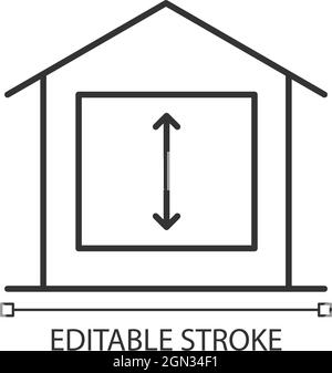 Lineares Symbol für minimale Deckenhöhen Stock Vektor