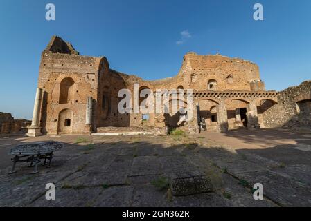 Ruinen der Villa dei Quintili - Archäologischer Park Appia Antica Rom Latium Italien Stockfoto