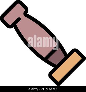 Stempel des Rechtsanwalts. Umriss Anwalt Stempel Vektor Symbol Farbe flach isoliert Stock Vektor