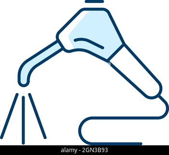 RGB-Farbsymbol für Dental Water Sprayer Stock Vektor