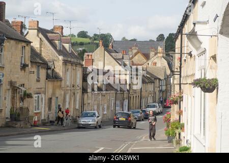 Blick auf Winchcomber, eine kleine Marktstadt von Cotswold in Gloucestershire, Großbritannien Stockfoto