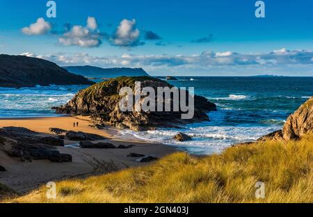 Der Murder Hole Strand in der Boyeeghter Bay in Melmore am Wild Atlantic Way in der Grafschaft Donegal Irland Stockfoto