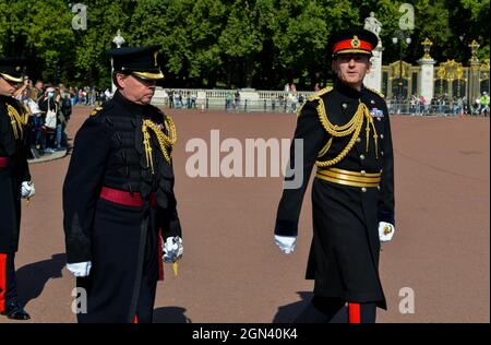 Ändern der Wache der Königin am Buckingham Palace Stockfoto