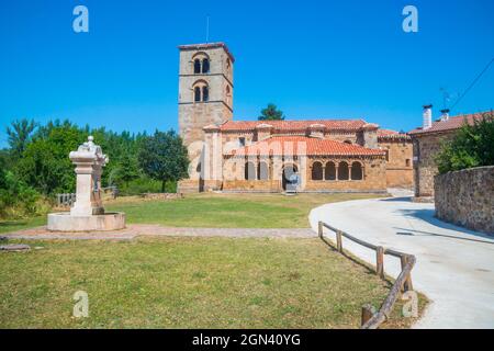 Kirche Nuestra Señora de la Asuncion. jaramillo de la Fuente, Provinz Burgos, Castilla Leon, Spanien. Stockfoto