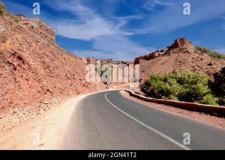 Canyon Straße von Agadir Stadt in Richtung Esaouira Stadt in Marokko, Afrika Stockfoto