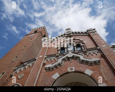 Rivisondoli - Abruzzen - Kirche San Nicola di Bari, Symbol des charakteristischen Bergdorfes Stockfoto