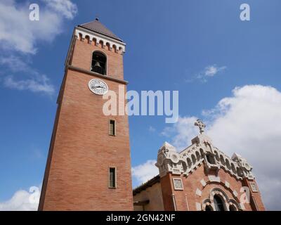 Rivisondoli - Abruzzen - Kirche San Nicola di Bari, Symbol des charakteristischen Bergdorfes Stockfoto