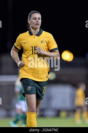 Dublin, Irland. September 2021. Emily Gielnik (15 Australien) im Rahmen der Womens International Friendly zwischen der Republik Irland und Australien im Tallaght Stadium in Dublin, Irland. Kredit: SPP Sport Pressefoto. /Alamy Live News Stockfoto