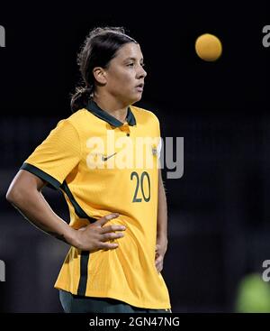 Dublin, Irland. September 2021. Sam Kerr (20 Australien) im Einsatz während der Womens International Friendly zwischen der Republik Irland und Australien im Tallaght Stadium in Dublin, Irland. Kredit: SPP Sport Pressefoto. /Alamy Live News Stockfoto