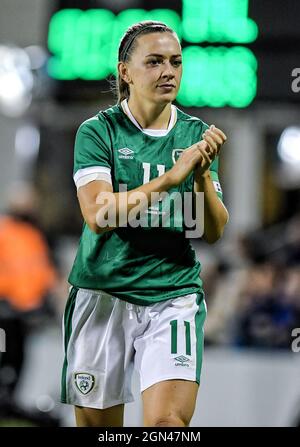 Dublin, Irland. September 2021. Captain Katie McCabe (11 Irland), fotografiert während der Womens International Friendly zwischen der Republik Irland und Australien im Tallaght Stadium in Dublin, Irland. Kredit: SPP Sport Pressefoto. /Alamy Live News Stockfoto