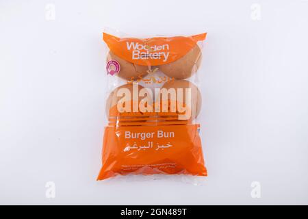 Set Burger Brötchen auf isoliertem Hintergrund. Stockfoto