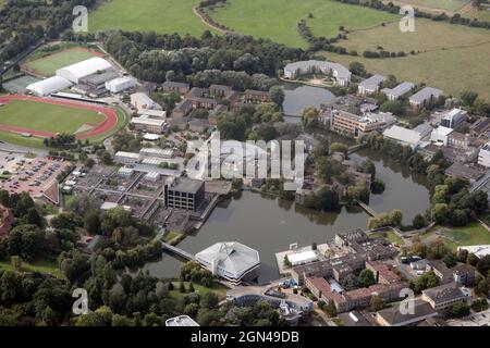 Luftaufnahme des Campus Lake und der umliegenden Gebäude an der York University Stockfoto