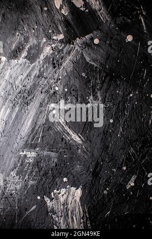 Grunge Black Painted Wood Hintergrund mit unhöflichen Strichen Alte zerkratzte dunkle schmutzige Textur für Vintage-Design Stockfoto