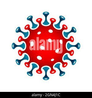 Buntes Virus-Vektor-Symbol, isoliert. Stock Vektor