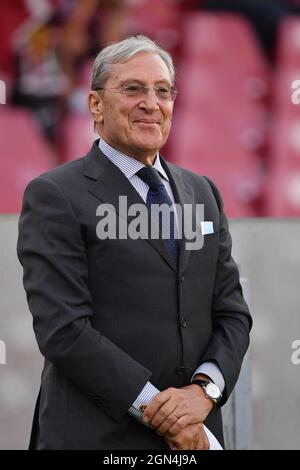 Salerno, Italien. September 2021. Salernitanas Vorsitzender Gen Ugo Marchetti während des Spiels Salernitana gegen Hellas Verona FC, Italienische Fußballserie A in Salerno, Italien, September 22 2021 Quelle: Independent Photo Agency/Alamy Live News Stockfoto