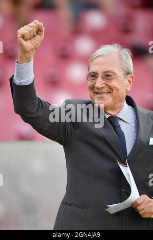 Salerno, Italien. September 2021. Salernitanas Vorsitzender Gen Ugo Marchetti während des Spiels Salernitana gegen Hellas Verona FC, Italienische Fußballserie A in Salerno, Italien, September 22 2021 Quelle: Independent Photo Agency/Alamy Live News Stockfoto