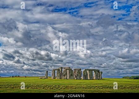 Stonehenge Stone Circle auf der Salisbury Plain in Wiltshire, England. Stockfoto